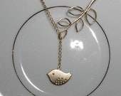 My Little Chickadee Gold Plated Necklace Jewelry Bride/Bridesmaid Wedding/Birthday