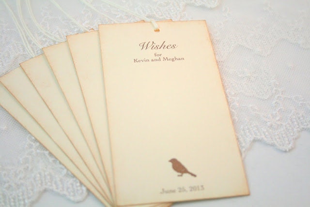 Personalized Wish Tree Tags Wedding Wishing Tags Wedding Guest Book Alternative
