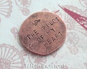 Penny Charm for your Pocket .. like a worry stone .. hammered penny with custom phrase, date or name stamped on it