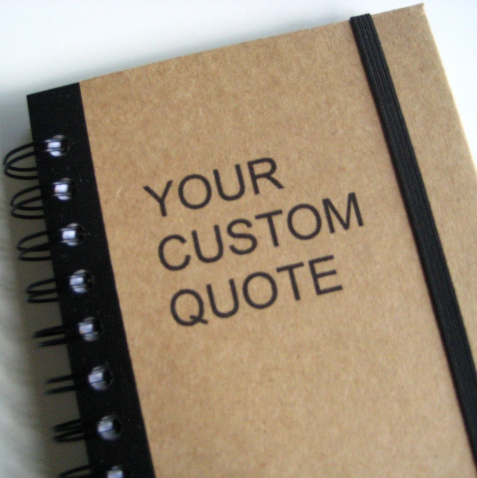 Personalized Journal Notebook Teacher Gift Custom Quote Blank Book Handmade Paper Goods by Zany
