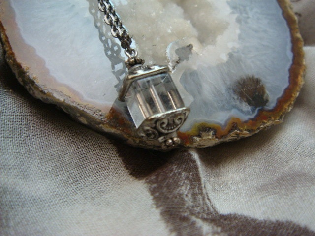 Fey Lantern Necklace - Crystal Clear
