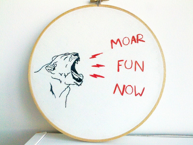 Moar Fun Now - Embroidery