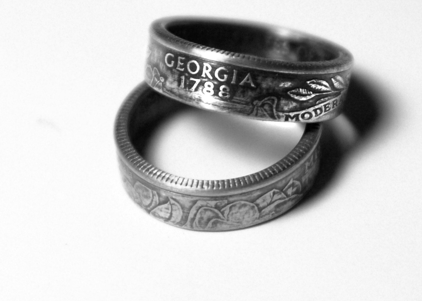 Handcrafted Ring made from a US Quarter - Georgia - Pick your size