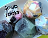 Soaps - Soap Rocks - Natural Glycerin Soaps - Pick your Scent - Musk, Bakery, or Fruity - Each soap is ONE OF A KIND - Fun Gift
