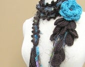 Queen Ann Rose Lariat-Vintage Teal