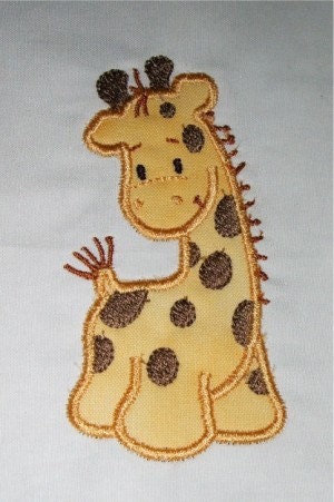 Giraffe Applique and Fill designs 4x4 and 5x7 hoop Machine Embroidery