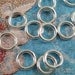 50 Silver Plated Soldered Closed Jump Rings Brass 8mm 18 Gauge - 50 pc - 5835-5