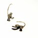 Cocktail Monkey 16g Earrings with Black Swarovski Crystals