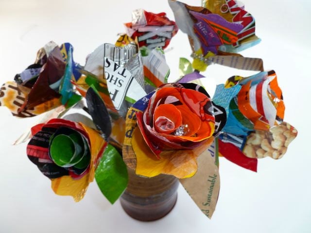 ON SALE Upcycled 6 Flower Bouquet was 40.00