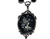 Neo Victorian Steampunk Goth Jewelry - Necklace - Fairy -Silver-tone