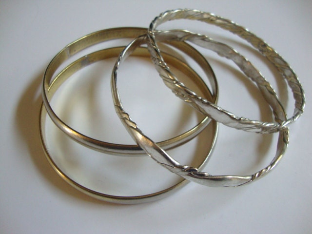 Silver on Brass TAXCO MEXICO Bangle Bracelets