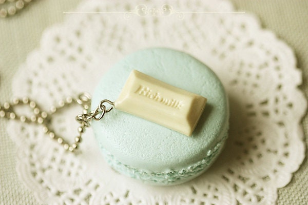 Food Jewelry - Macaron Necklace - Gift For Her