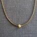 Tiny Gold Dot Necklace /  Simple Gold Necklace / Tiny Gold Necklace / Delicate Dainty Gold Necklace