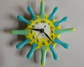 fused glass clock
