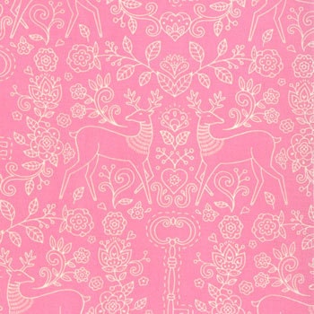 Gypsy Girl by Lily Ashbury, Secret Meadow in candy floss pink,  1 yard