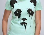 Vanishing Panda - American Apparel Womens t shirt ( Panda t shirt )