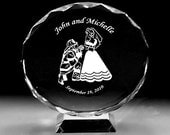 Fireman firefighter fire department uniform helmet  Wedding Cake topper top crystal engraved