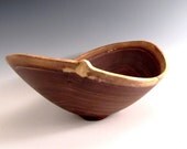 Walnut Wood Turned Fruit or Salad Bowl - Funtional Wood Bowl - Kitchen Bowl