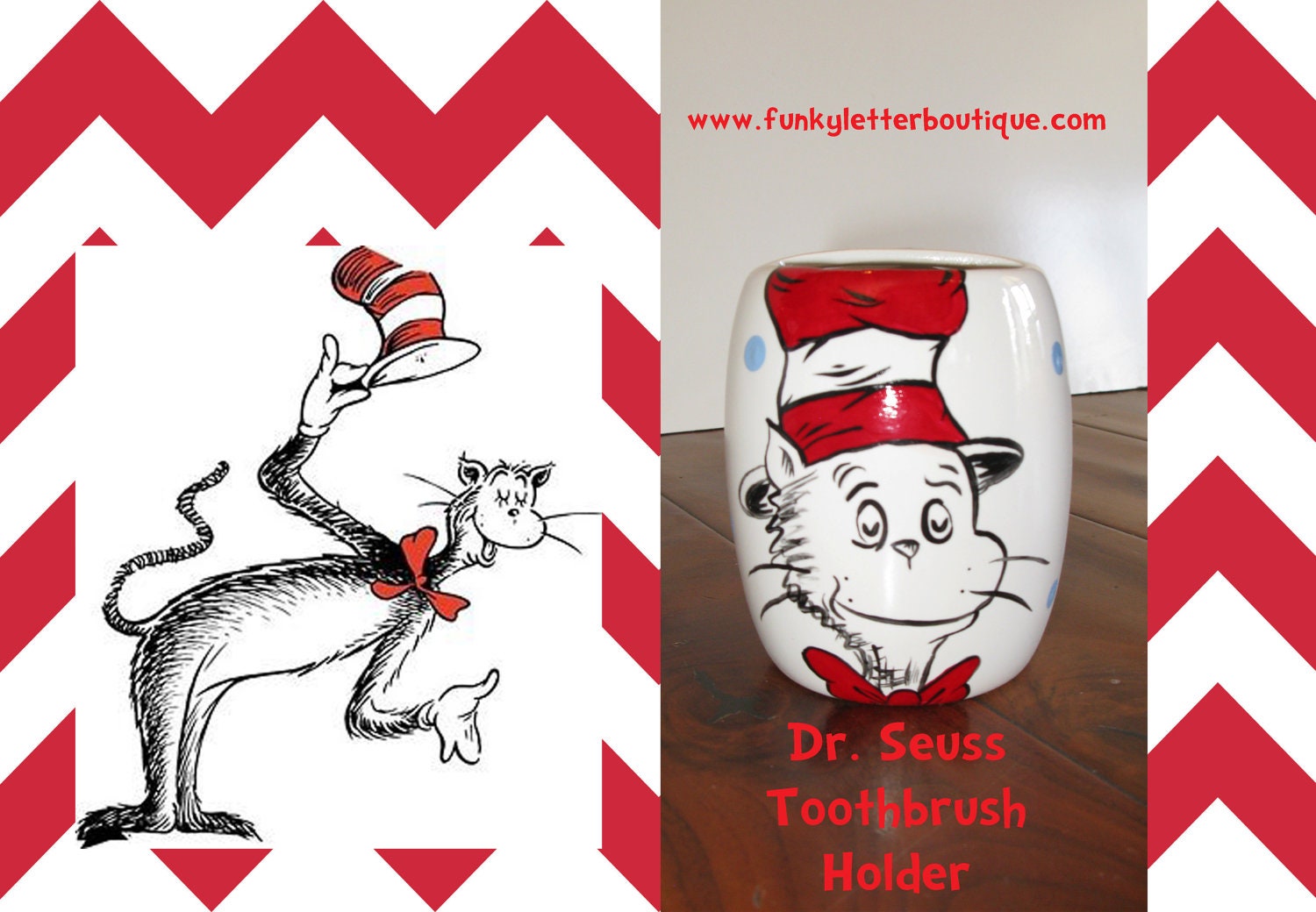 Dr. Seuss Cat in the Hat Bathroom Toothbrush Holder