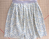 Aline Full Skirt Medium Amy Butler Gypsy Caravan Wind Flowers Gray Blue