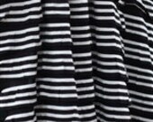 Custom Ruffled Curtain Panel, Black and Cream Stripe, or You pick the Color