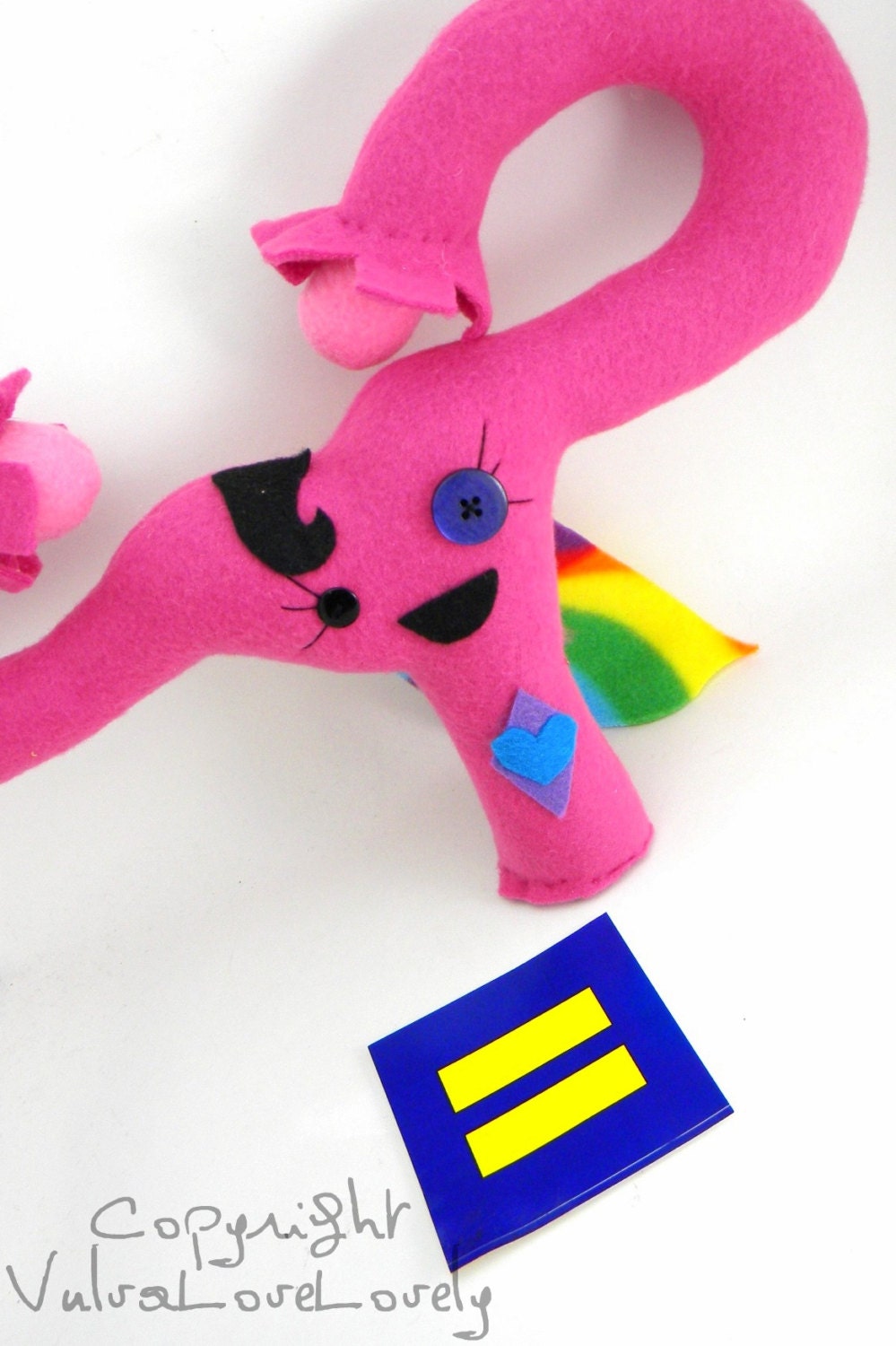 Rainbow LGBT Pride Uterus Plush
