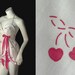CHERRIES Novelty Print Vintage Rockabilly Lounging Swimsuit NOS
