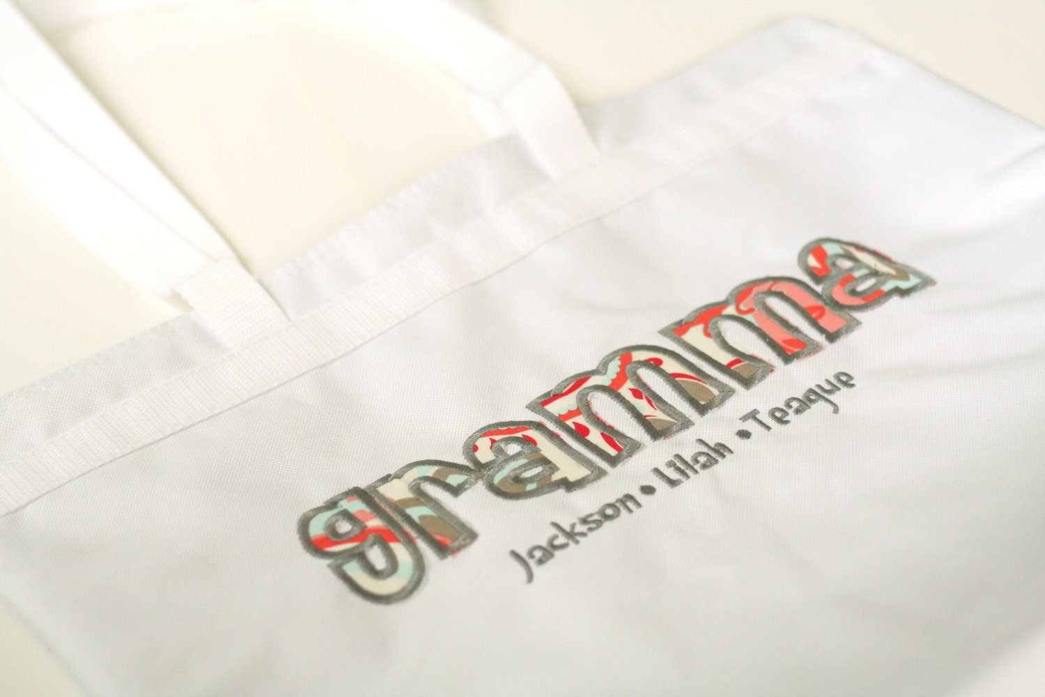 Monogrammed Proud Grandparent Parent Tote