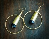 Bullet hoop earrings