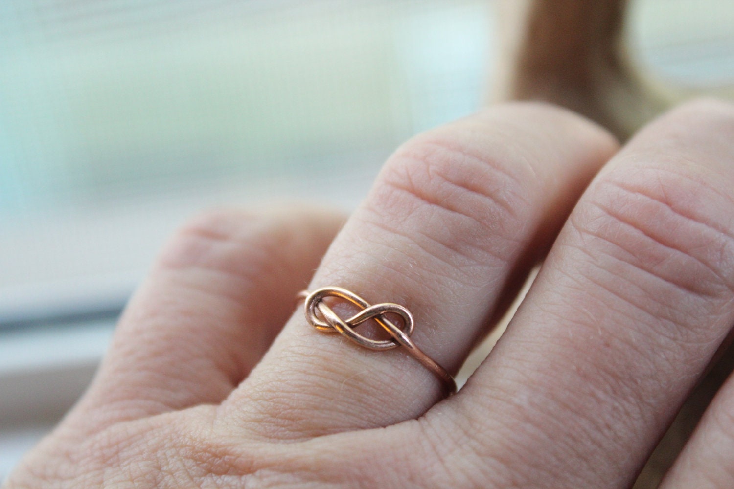 14k Solid Gold Infinity Ring Knot Ring
