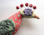 Bird of Paradise Ceramic Wall Sculpture Multi Color