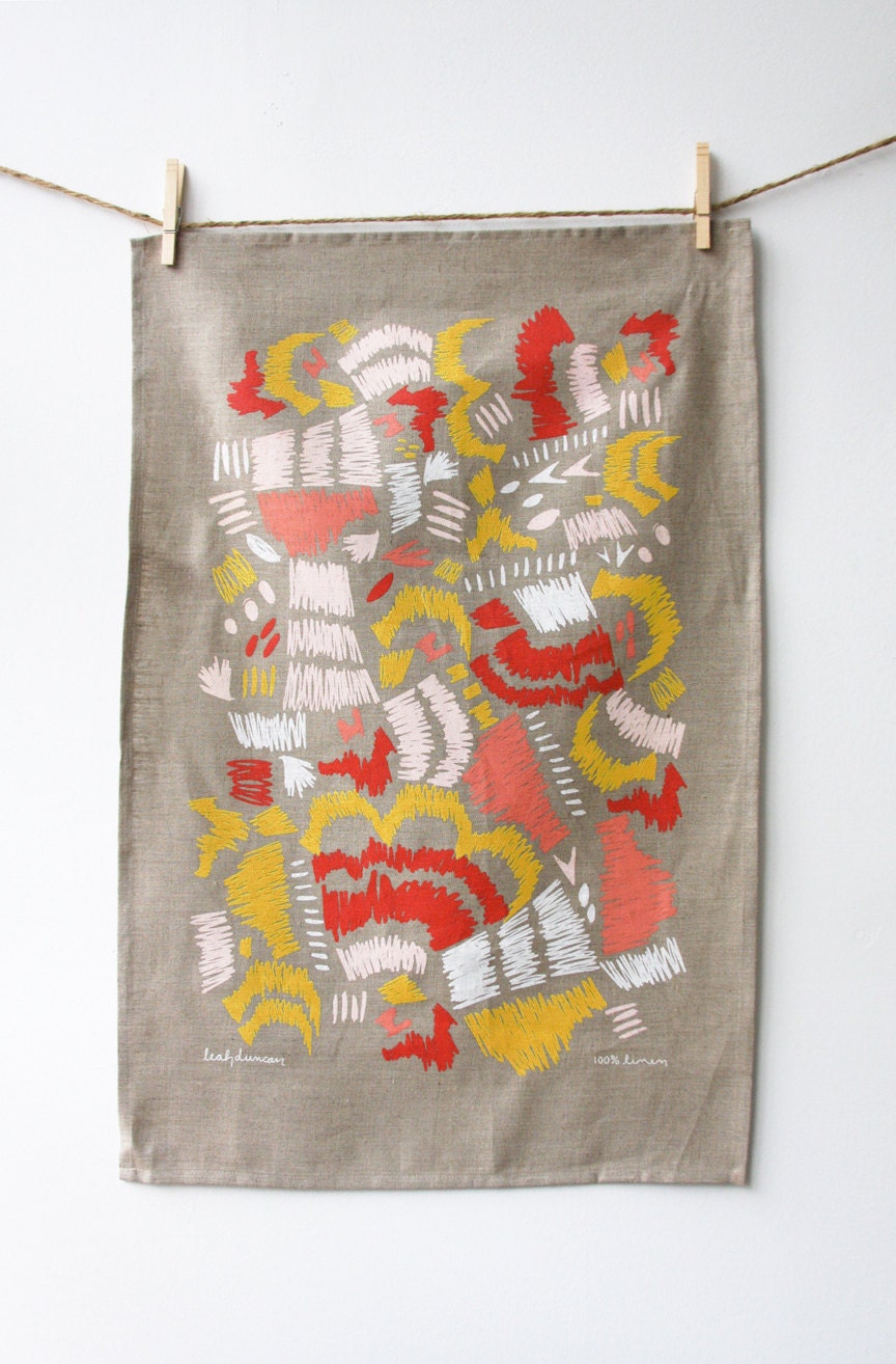 Scribble Tea Towel