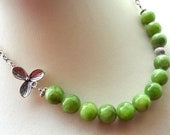 Green  Necklace, Agate Necklace