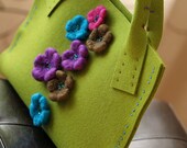 Wedding butterfly release wool felt handbag or your everyday handbag