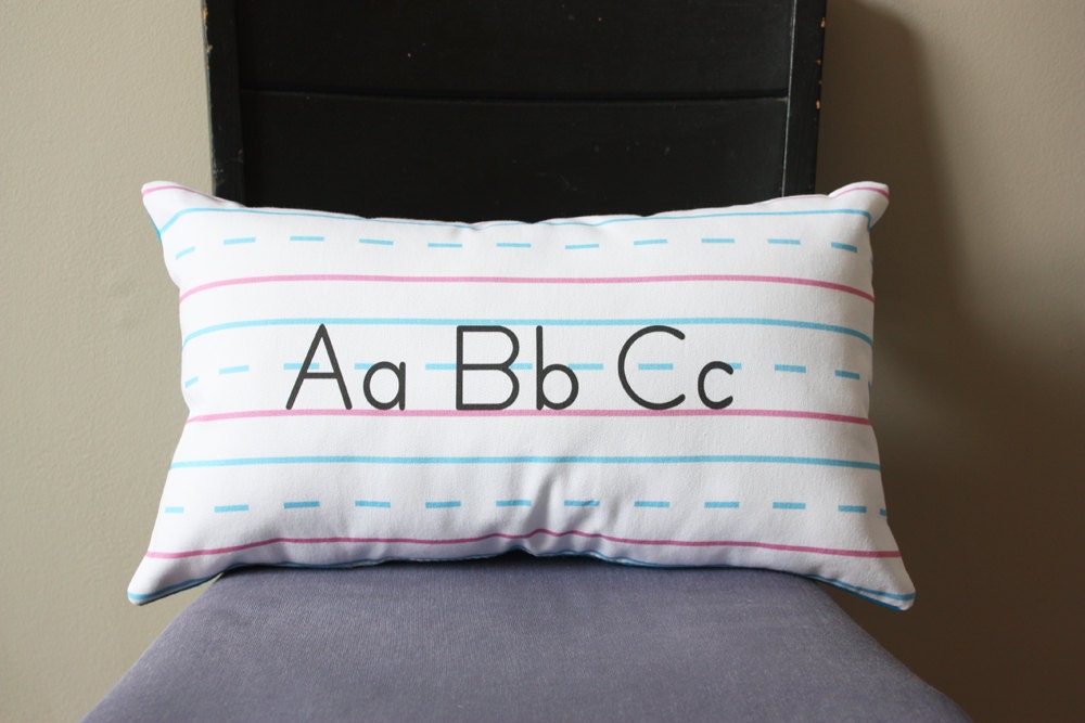 Penmanship Pillow - ABCs, Print