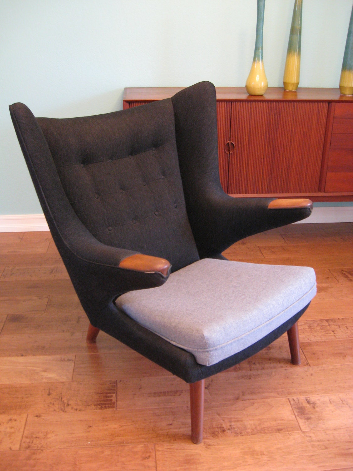 Vintage HANS WEGNER Danish MODERN Papa Bear Chair