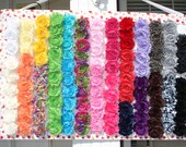 15% off set of 6 shabby rosette flower clip newborn baby toddler teen girl adult Birthday photos you choose colors