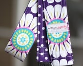 Purple Daisy Reversible Camera Strap