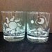 Hand-Etched Celestia and Luna Tumbler Set