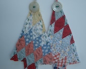 Vintage Quilt Christmas Tree Ornaments UpCycled