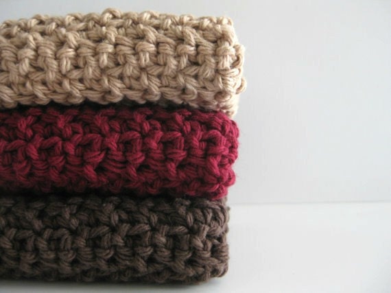 cotton crochet dishcloths AND you can pick the colors