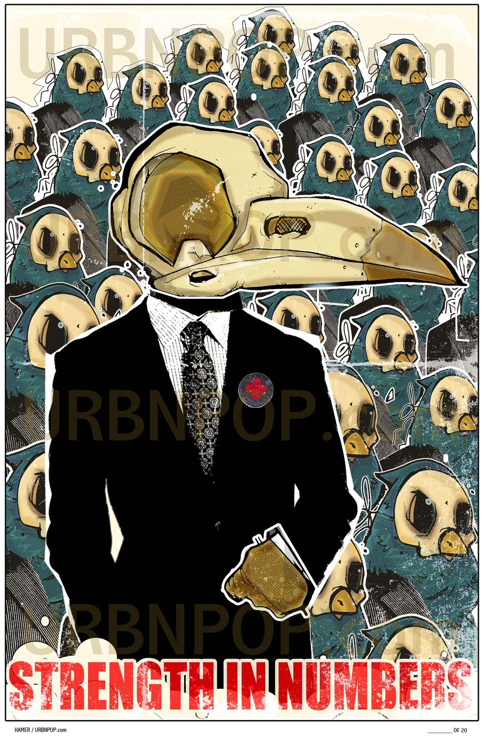 Urbnpop- Limited Edition Original Design Stength in Numbers 11x17 Print signed and numbered