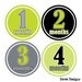 12 Monthly Onesie Waterproof Glossy Stickers - Just Born - Newborn - Weekly stickers available - Design M025-01
