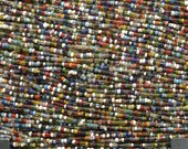Vintage Multicolor Seed Bead Lot 270" Total - 10 Strands From Tribal Necklace