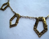 Vintage Necklace - Victorian Frame Necklace