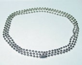 One Silver Ball Chain necklace 24" long