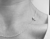 asymmetrical sterling initial necklace