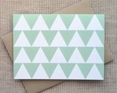 8 Scandinavian Triangle Cards - Abstract Tree Cards - Pack of 8