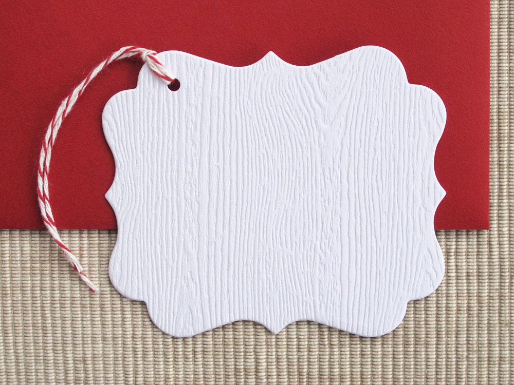 8 Woodgrain Gift Tags - Set of 8 - Christmas Gift Tags