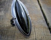 Cocktail Ring - Hand Carved Cabochon 'Digipod' in Sterling Silver - MADE TO ORDER